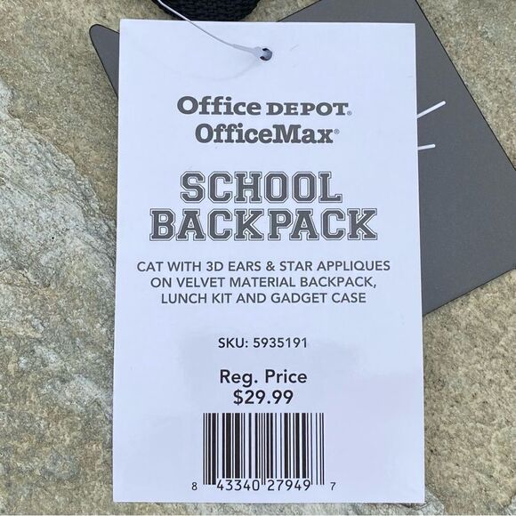 NWT New Accessory Innovations Black Cat 2-Piece Backpack/Lunchbox Set School - Picture 8 of 10